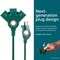 Jasco Extension Cord, 16 AWG, Indoor/Outdoor, 16/3, 3 Outlets, Green, PVC, 25 ft SPC6253ZG/37-T1 - alternate 3